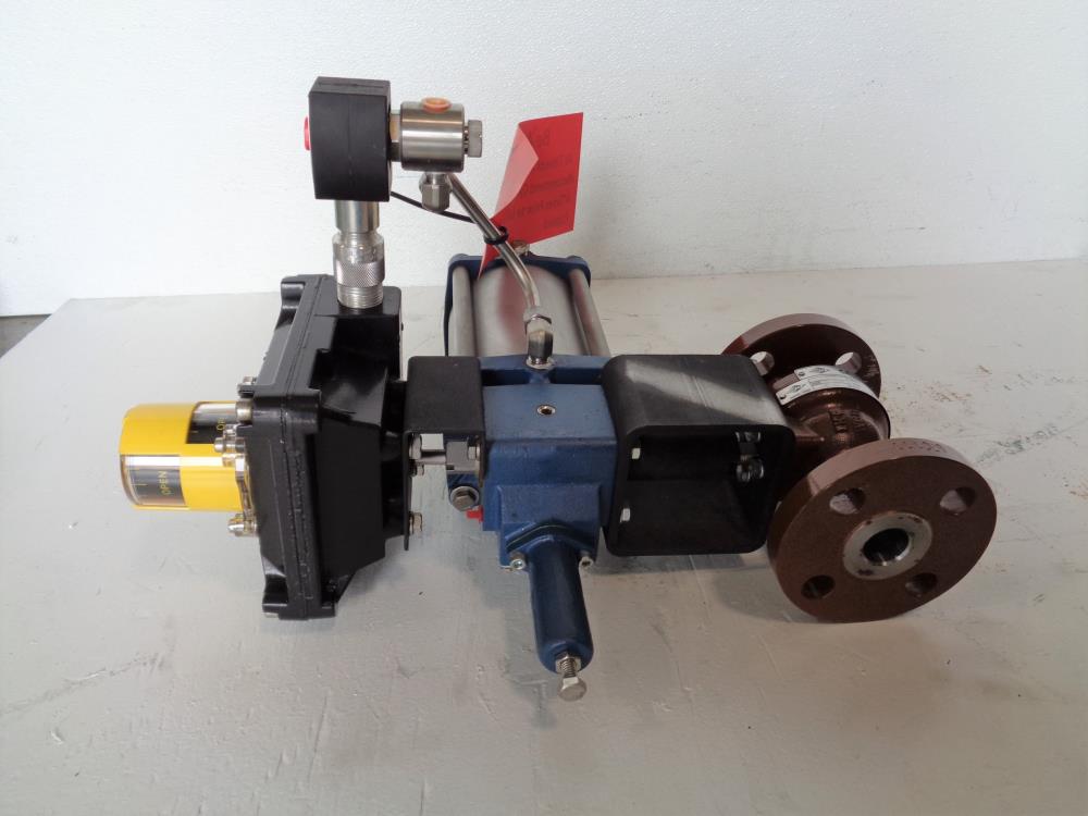 KF 1" 300# WCB 2-Piece Ball Valve,  Raised Face, with Biffi Morin Actuator